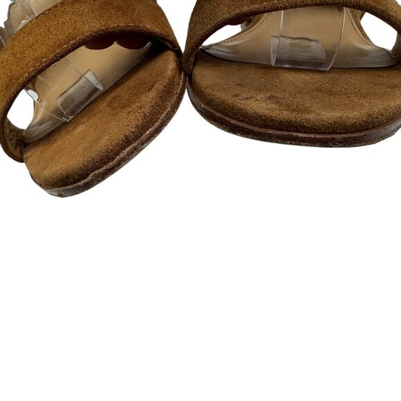 Soludos Farah Camel/Brown Suede Block Heel Strappy Sandal Women's Size 7.5 - Picture 5 of 10